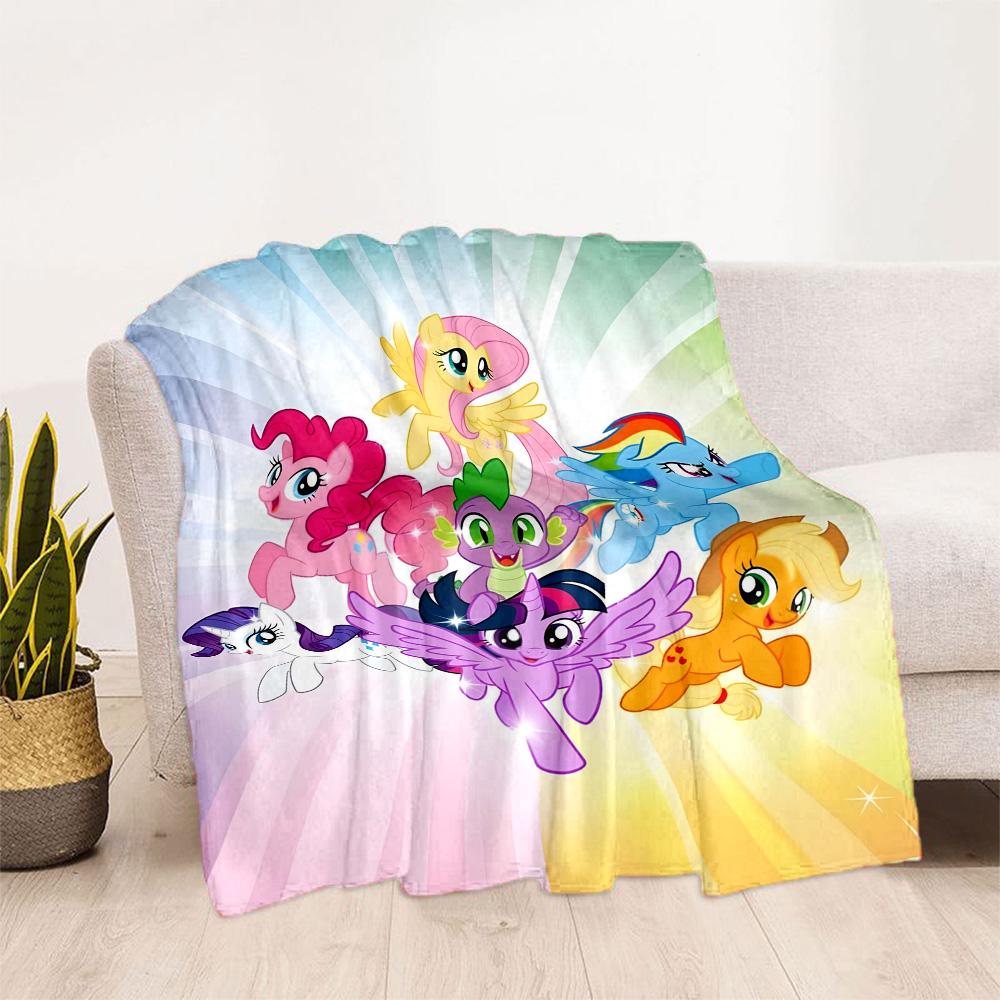 1pc Little Pony Adventure blanket Soft and Warm for Sofa Office Camping Travel Livingroom Great Gift for Friends and Family Comfortable