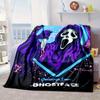 Ghostface Greetings Poster Blanket Flannel Blanket for Bed, Sofa, Camping, Hiking, Picnic Essentials, Gift for Family Fan Gifts