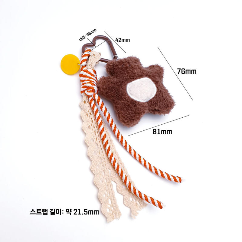 Heart Carabiner Strap Bear Doll Keychain Key Holder