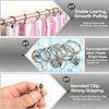 Metal Curtain Rings With Clips 25 Mm Interior Diameter Pack of 10 for Window Drapery Drapes Hanging, Divider Fabric, and Backdrops Display