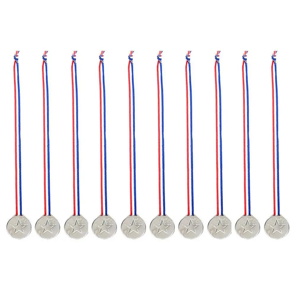 10Pcs Plastic Gold Winner Award Medals Kids Birthday Party Favors Sports Game Prize Toys Soccer Football Party Pinata Filler