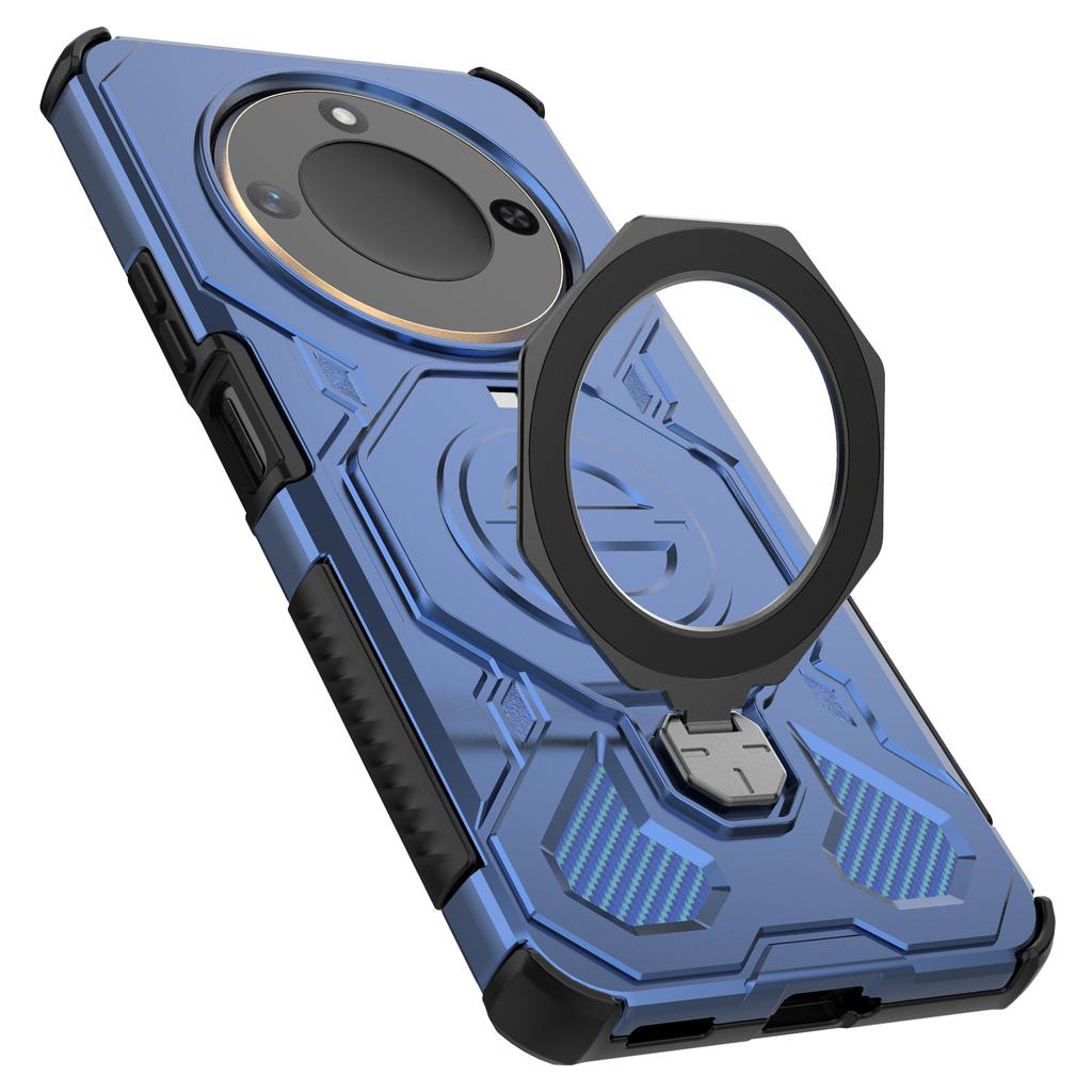 For Honor X60 5G/X9c Smart 5G Magnetic Case Rotating Metal Kickstand Shockproof PC + TPU Phone Back Cover