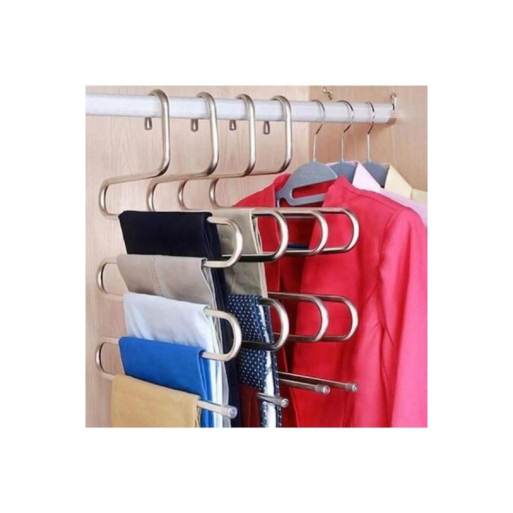 5 Tiers Trouser Hanger Scarf Shawl Dress Clothes Scarf Tie Hanger Towel Closet Organizer