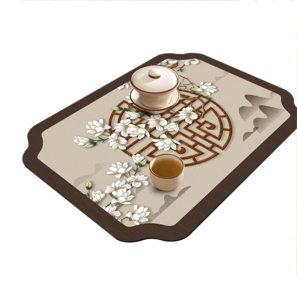 Heat Resistant Non-Slip Quick Dry Drain Mat Dish Drying Mat Mud Tableware Pad Absorbent