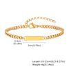 Stainless Steel Cuban Chain Bend Gold Bracelet Ladies 2112