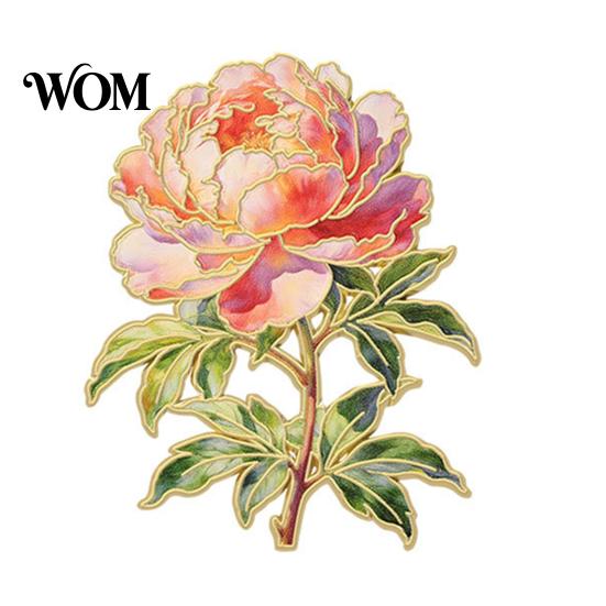 Bright Color Enamel Pin Brooch Pin, Flower Design with Smooth Edges, Lightweight Zinc Alloy Badge for Jackets Scarves Bags Gift