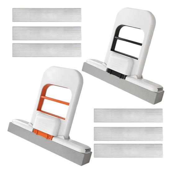 Mini Foldable Desktop Mop Portable Small Cleaning Mop Wet Dry Cleaning System Squeeze Lift Technology Office Mop