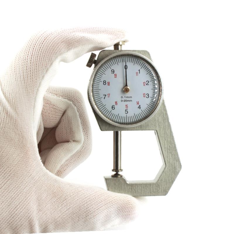 1Pc Precision Leather Thickness Gauge, Aluminum Alloy DIY Craft Measuring Tool, 0-10mm & 0-20mm Range, Dual Flat & Pointed Heads