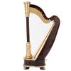 25cm Miniature Wooden Harp Model Musical Instrument Model Musical Gifts Home Decor Ornaments