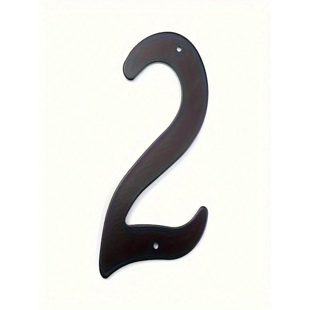 1pc 4 Inch Metal Number Sign Black Modern House Address Plaque Outdoor Door Entry Garden Wall Decor Home