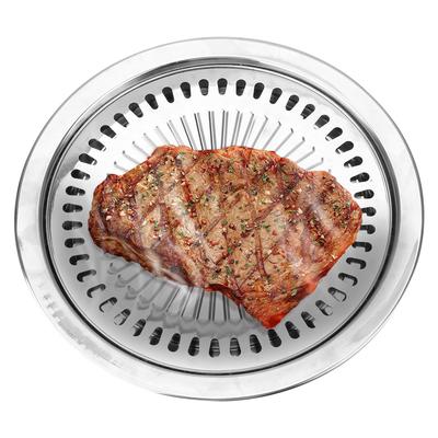 BBQ Grill Grillwerkzeuge Edelstahl Haushalt Antihaft Gasherdplatte Elektroherd Backblech Rauchfreie Barbecue Grillpfanne