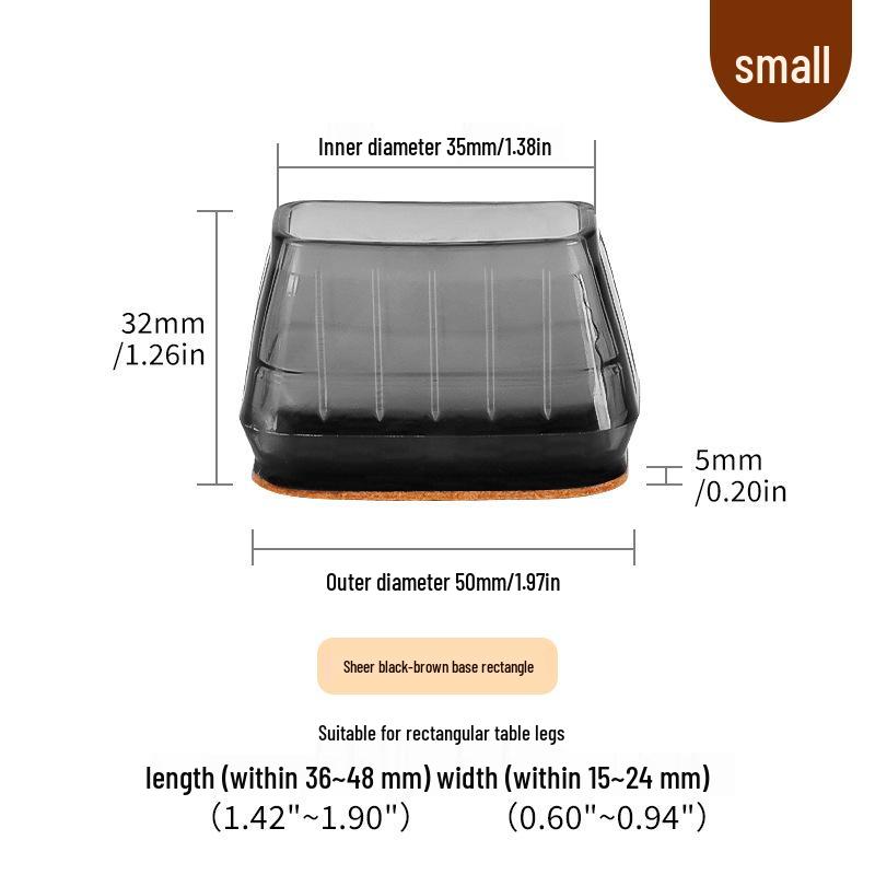 Silicone Chair Leg Covers with Felt Pads - Furniture Protection and Noise Reduction