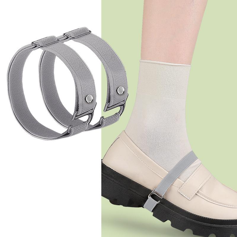 

Elastic Loafers with Anti-Slip Heel and Pearl Heart Strap Shoelaces