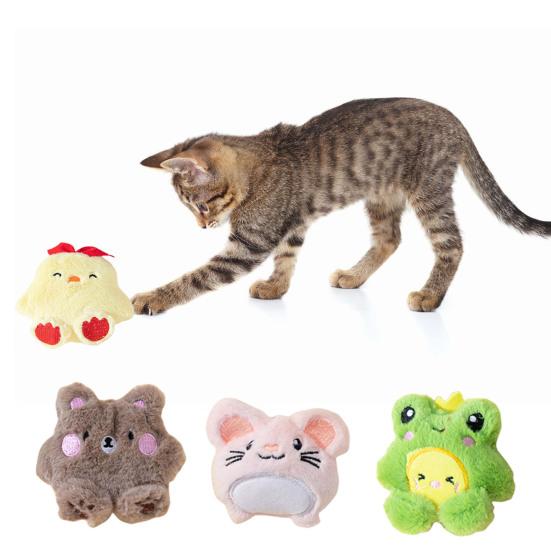 Katzen-Stofftier Bissfest Weich Exquisit Zeichentrickbär-Form Kätzchen Katze Katzenminze Kauspielzeug Haustierbedarf