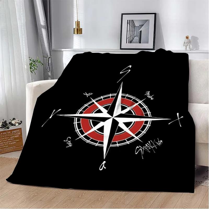 3D KPOP S-Stray-K-Kids Throw blanket Picnic blanket Warm Flannel blankets Home Couch bed linings blankets for beds Birthday Gift