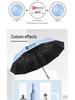 High-End Black Automatic Folding Umbrella with Sunshade and Customized Logo