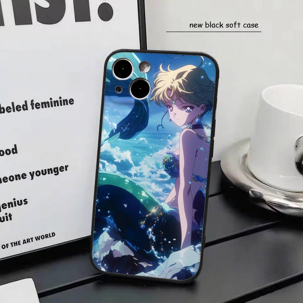 Cool Sailor U-Uranus Anime Sailor M-moon Phone Case Silicone Soft For IPhone 17 Air 16 15 14 13 12 11 Plus Pro Max Plus