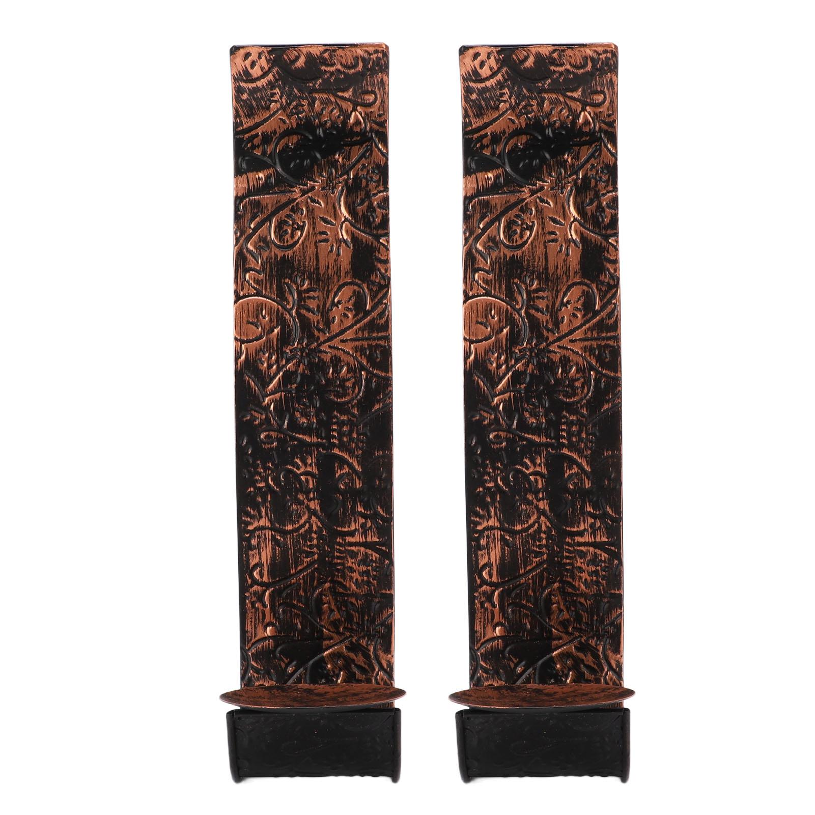 Candle Sconces Wall Decor Carved Convex Pattern Wall Mounted Candle Holder for Hallway Living Room