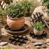 20PCS Anti Rot Root Flower Pot Tray Plastic Breathable Base Drainage Rack Stand Ventilation Round Mesh Pad Plant Saucer