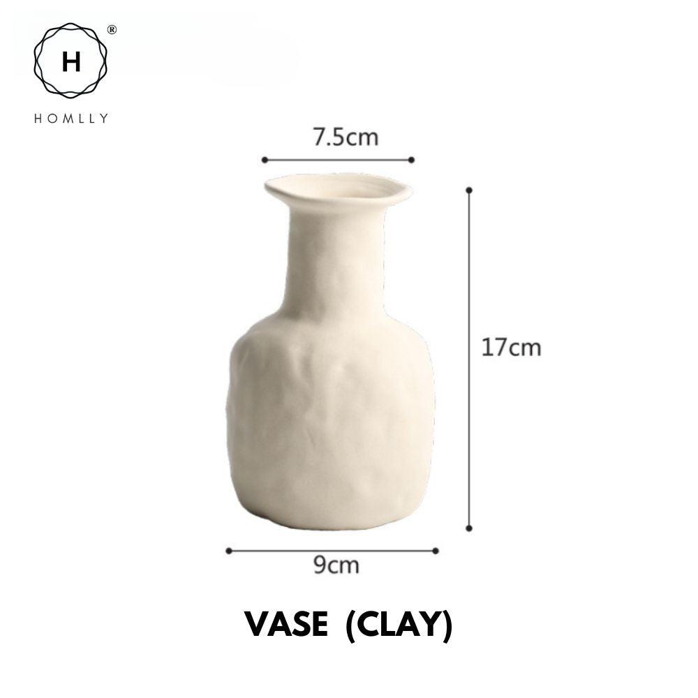 Homlly Plutto Minimalist Boho Geometric Nordic Ceramic Decor Pampas Flower Vase