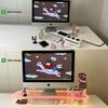 Luminous Cat Paw Acrylic Monitor Riser & Storage Shelf