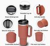 Kuangjie 40oz Ice Buster Becher, Großer 304 Edelstahl Isolierter Griffbecher