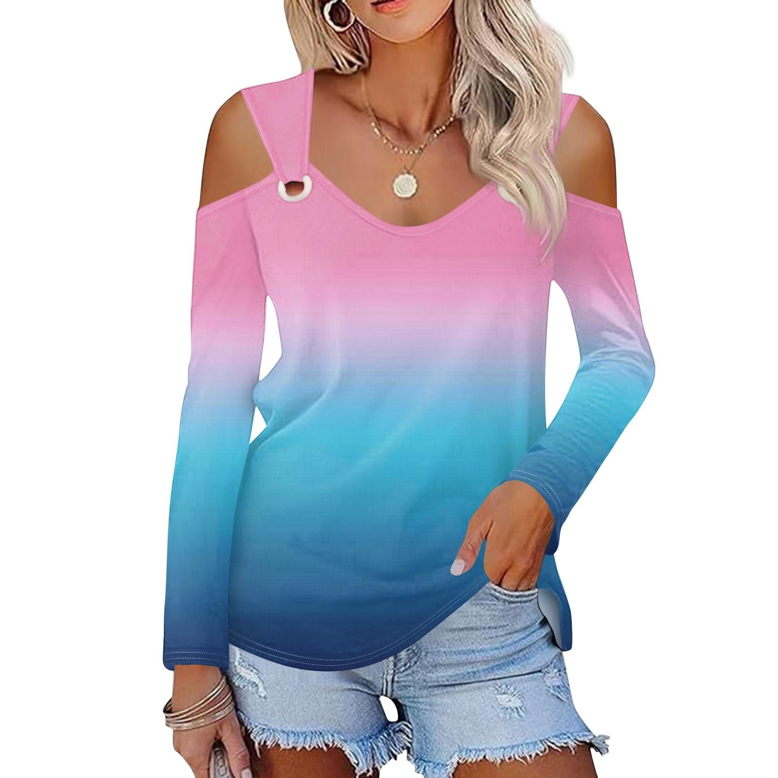 Женская повседневная рубашка-блузка с принтом — фото 3