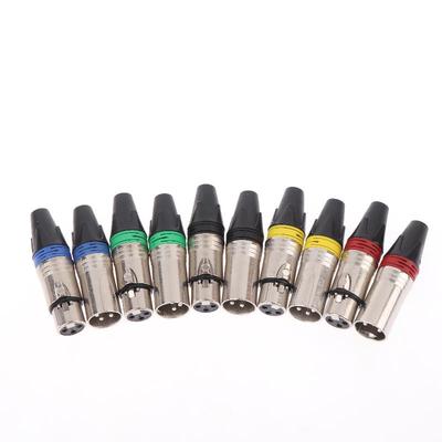 1Pc Pin Xlr Plug Jack Male / Female Microphone Connector Mic Adapter Xlr Cable Terminal Audio Wire Connector