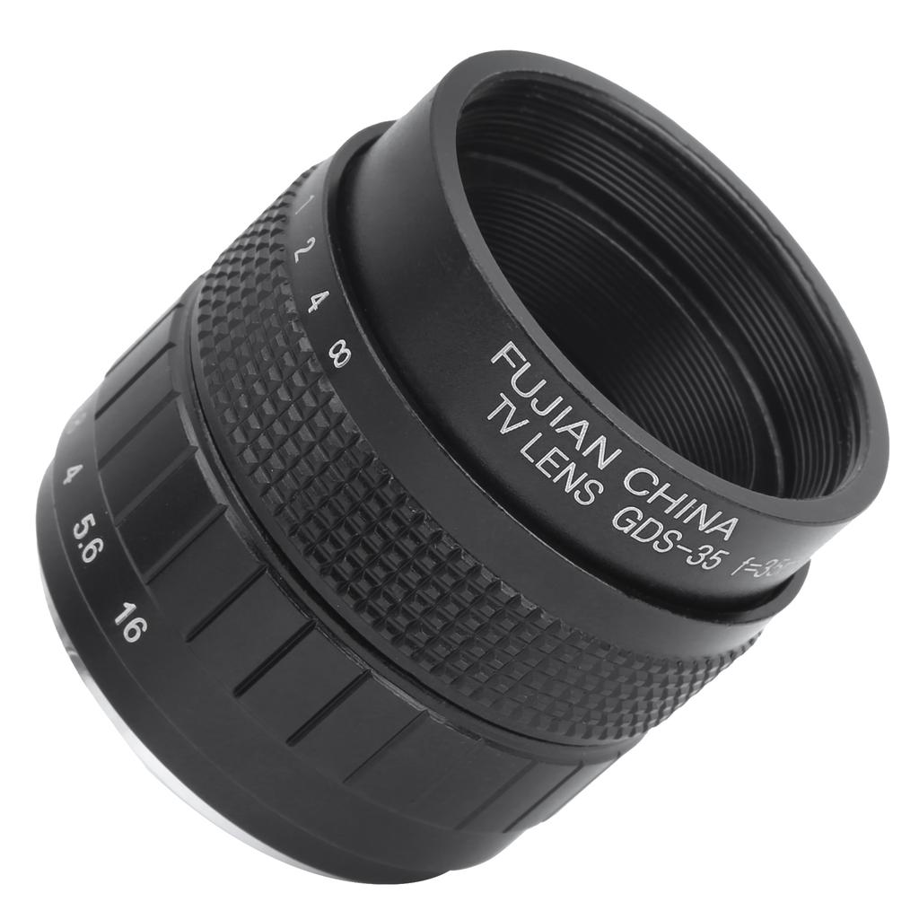 35mm F1.7 C Mount Television TV Film Fixed Focus Mirrorless Camera Lens Accessory