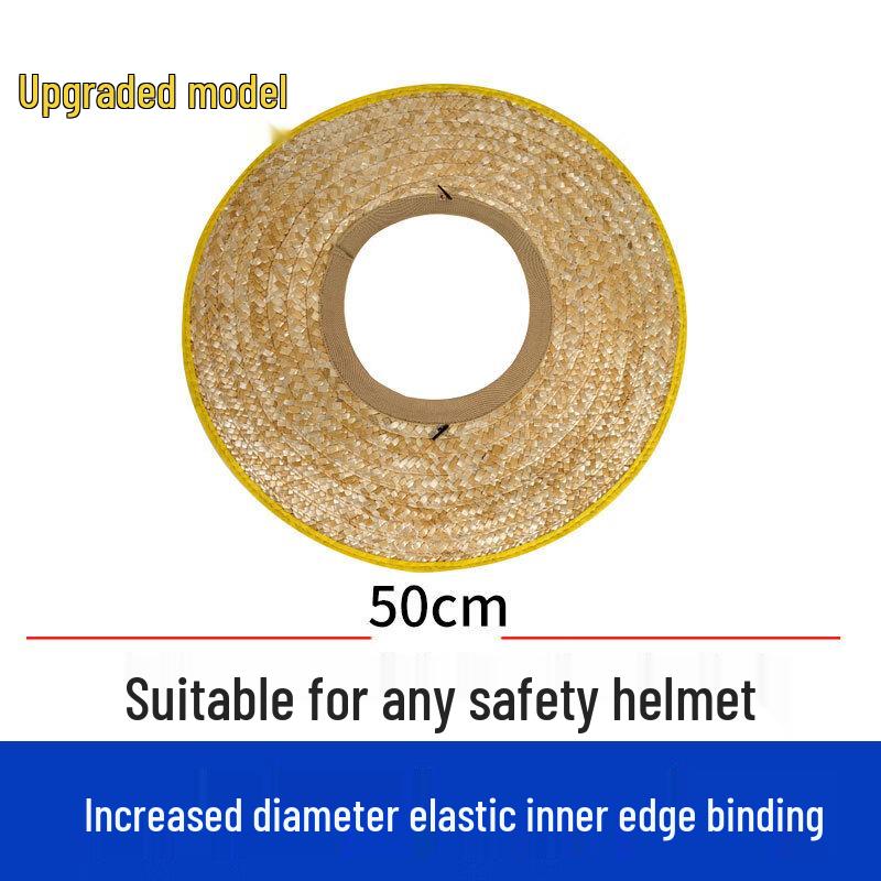 GELEITE Safety Helmet Straw Sun Visor Brim