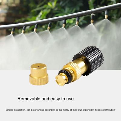 Garden Supplies Cooling Misting Nozzle Dedusting Adjustable Spray Sprinkler Micro Copper Sprayers Lawn Irrigation