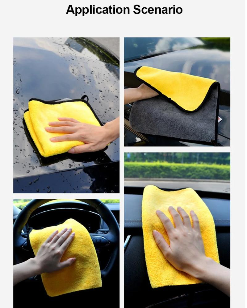 Car Wash Microfiber Towel 30x30/60CM Car Cleaning Drying Cloth Hemming Car Care Cloth Detailing Car Wash Towel