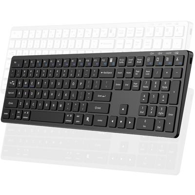 New Triadyn Proteus Wireless Keyboard Bluetooth 2.4GHz 4-Device Slim Office Rechargeable Black