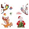 2025 Christmas Decoration for Home Gift Box Bell Electrostatic Sticker Santa Claus Snowman Elk Glass Stickers Xmas Ornaments