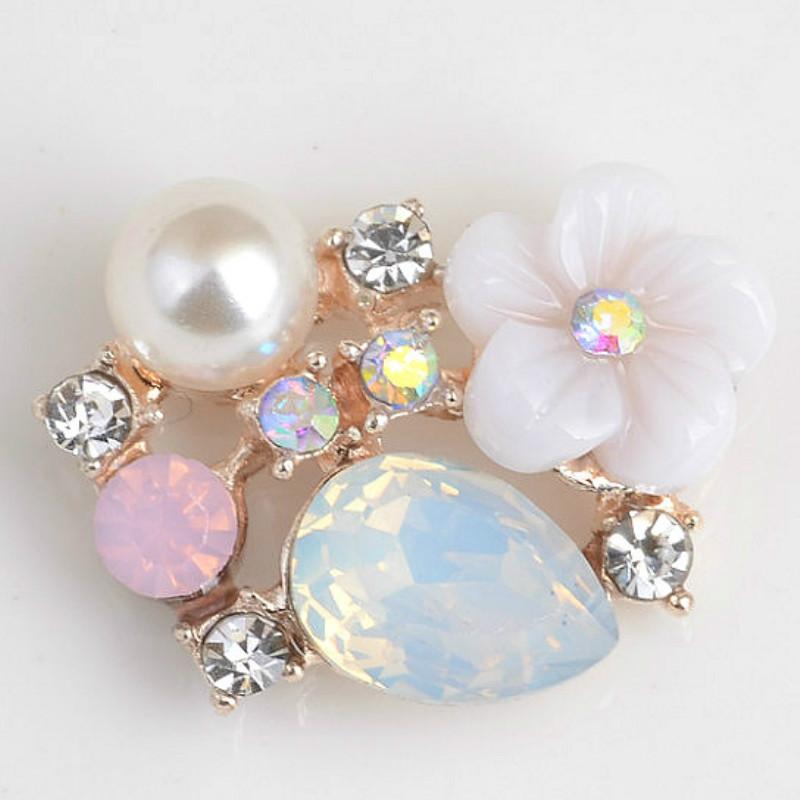 Engood 60Pcs Resin Flower Rhinestones Button Sewing Trim & Embellishments Craft DIY Craft Wedding or DIY Phone Shell Decoration