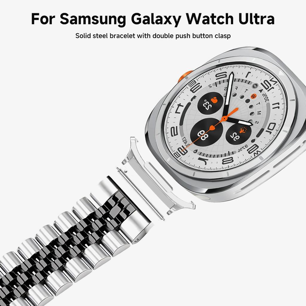 ONEMetal Band for Samsung Galaxy Watch Ultra Strap 47mm Bracelet Coorea for Samsung Galaxy Watch 8 44 40mm/8 Classic 46mm WatchbandMN