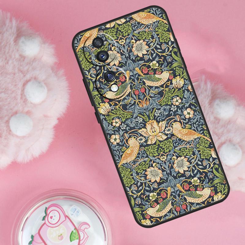 

William Morris Case For Honor Magic 7 Lite 5 6 Pro Honor 200 50 70 90 Lite X9b X9a X8b X8a X8 X9 X9c Cover Honor X6a