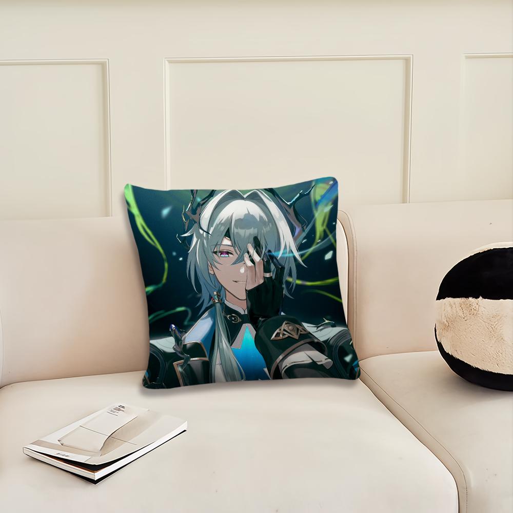 Anaxa Game Honkai Star Rail Cushion Cover Cushion Room Bedroom Headboard Sofa Living Backrest Nap Time Pillow Case