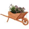 Jardinière brouette 128x45,5x43 cm bois de sapin massif