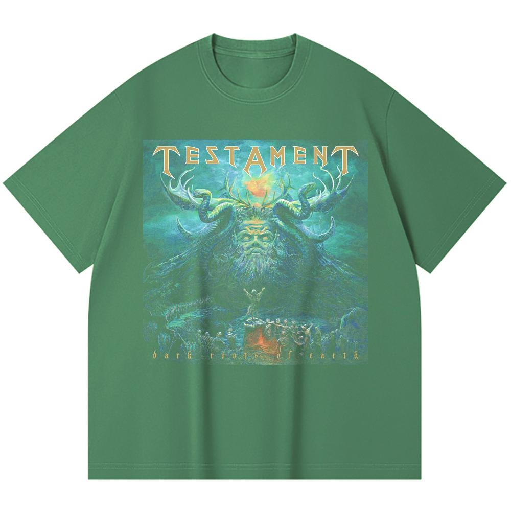 230 Gsm %100 Pamuk Heavy Metal Tişört Rock Grubu Popüler Müzik Baskılı Unisex Ağır Pamuk Tişört