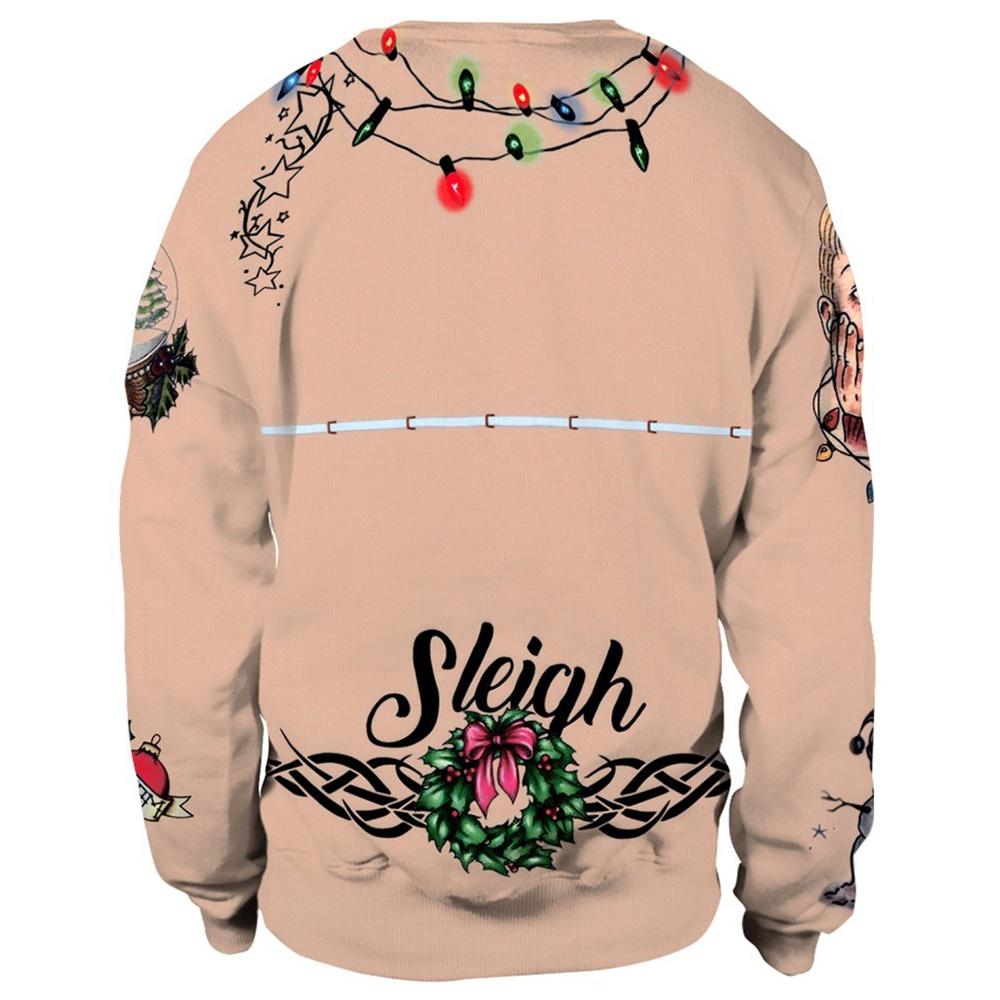 Premium Quality Ugly Xmas Christmas Sweater Featuring Santa And Elf For Winter Warmth