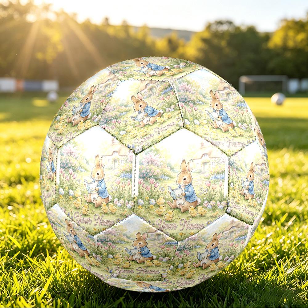Custom Name Text Size 5 Football,Peter Rabbit Standard Training Soccer Ball