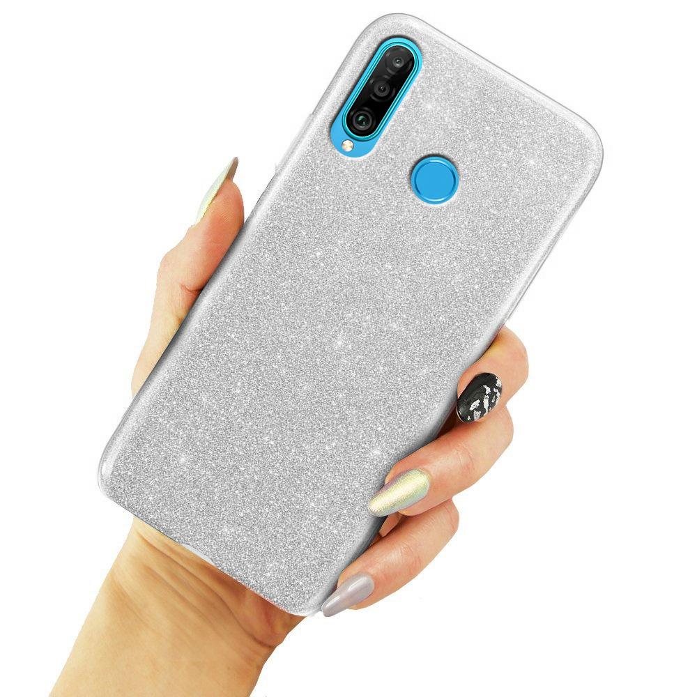 Glitter Case for Huawei P30 Lite, Silver
