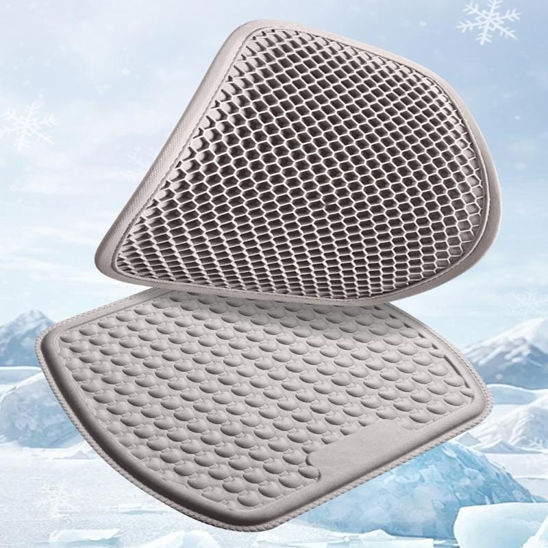 Ventilated Breathable Ice Cooling Car Seat Pad With Mesh And Spinal Support For Hot Weather Comfort Extended Driving