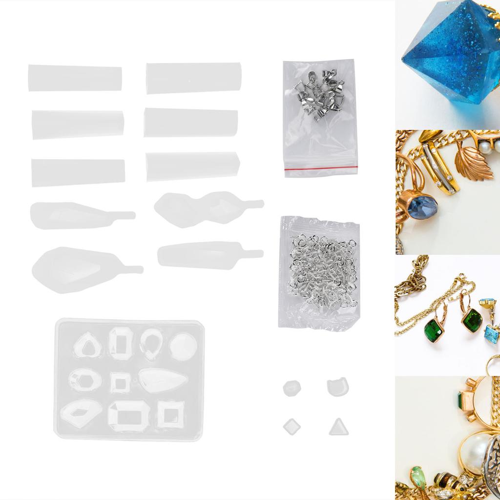 Handicraft Jewelry DIY Silicone Mold Earring Pendant Making Mold Eye Screw Accessory Set