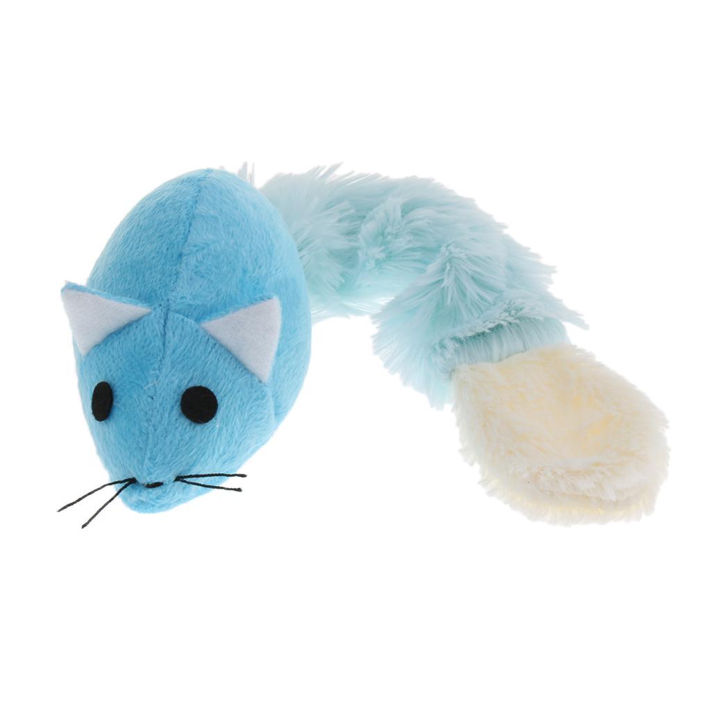 blue mouse cat toy