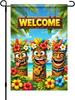 Welcome Tiki Garden Ag 12x18 Double Sided Vertical Outdoor Decor Tropical Aloha Island Tiki Mask Beach Yard Garden Lawn Pa