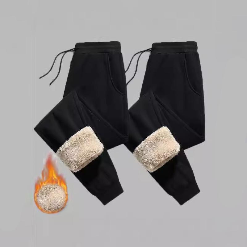 Pants Men Autumn Winter Thickened Fleece Outerwear Casual Pants Warm Sports Sweatpants