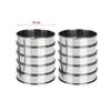 Double Rolled Stainless Steel English Muffin Rings Food Safe Metal Cooking Rings for Fried Eggs Dessert Tarts Baking Bakeware