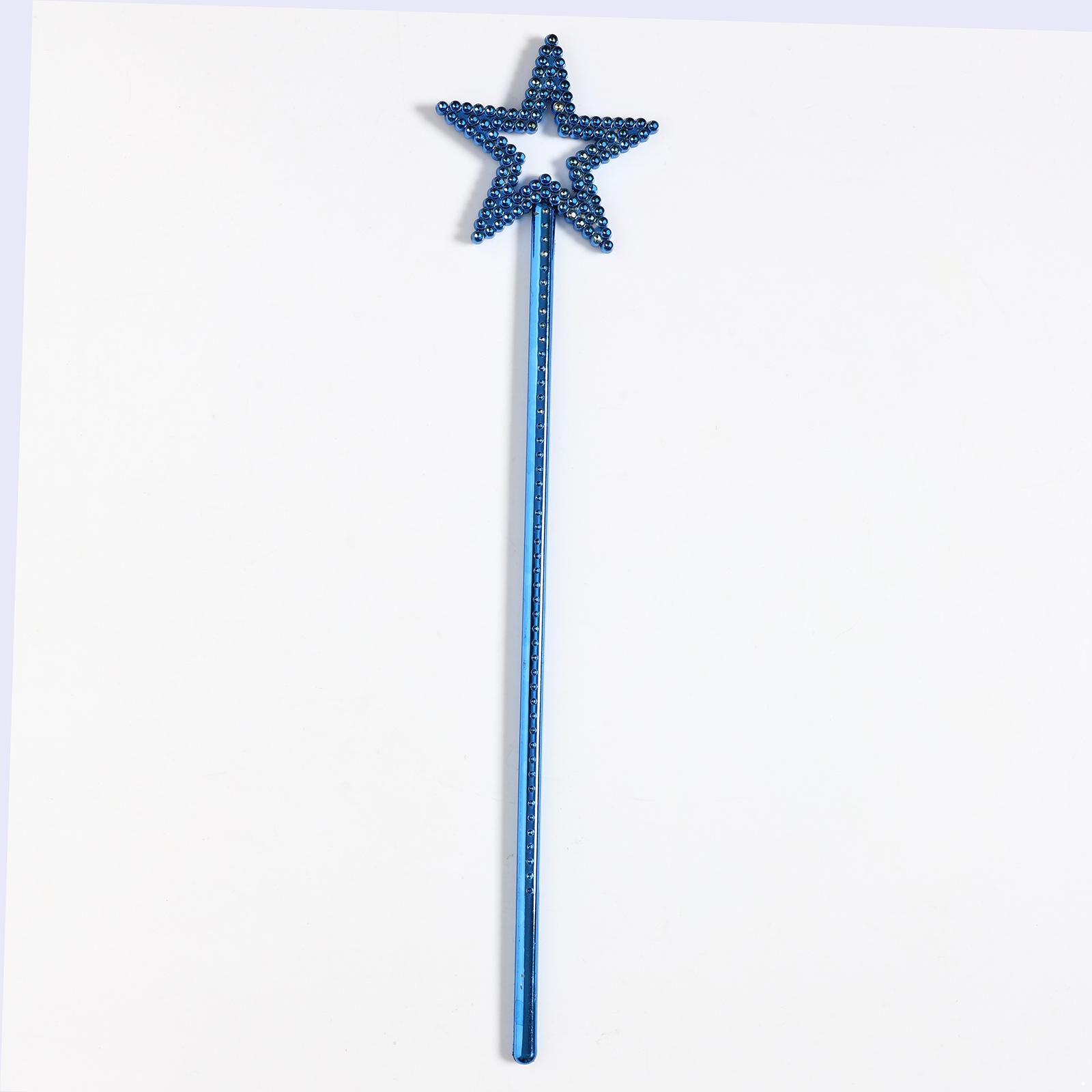 

1Pc Kids Children Plastic Star Shape Fairy Stick Costume Accessory Festival Supply for Themed Party Cosplay One Size